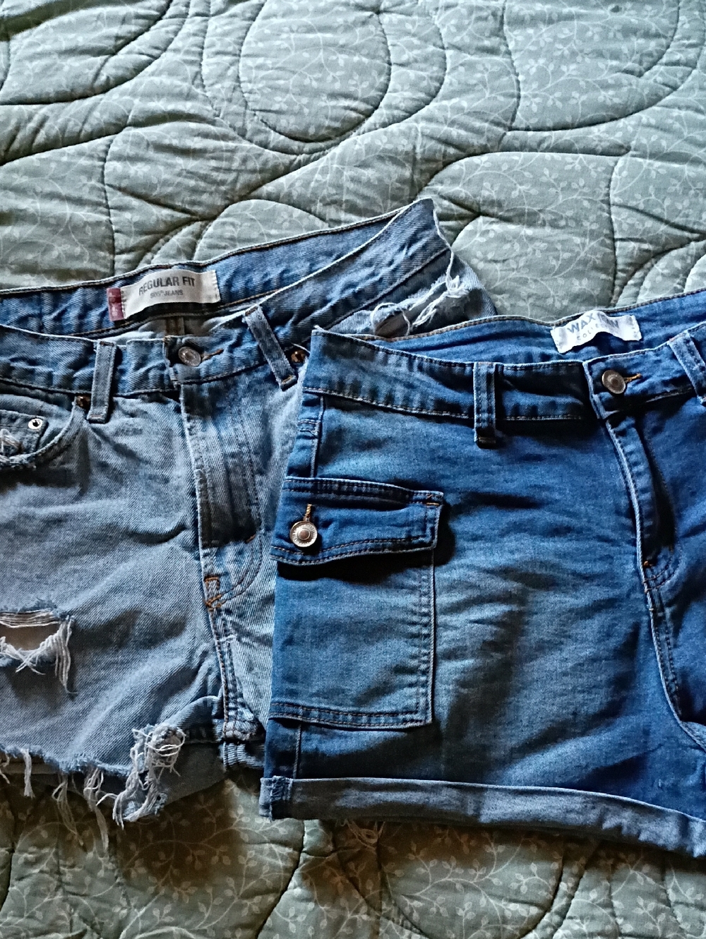 Denim Cargo Shorts - Blue 31 Waist